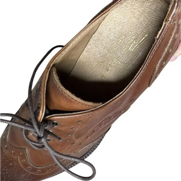 Handmade Italian Shoes Mens Size 41 Brogue Dress Made in Italy Classic - Oxford - Picture 7 of 10